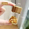 Frasco de almacenamiento de vidrio, botella de almacenamiento de frijol dorado, botella pequeña transparente, botella dispensadora sellada mini anticaída, transparente y a prueba de humedad