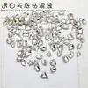 Arte de uñas taladro de forma especial fondo puntiagudo taladro blanco amor gordo cuadrado transparente pila taladro joyería de uñas tridimensional súper flash taladro de uñas al por mayor