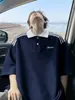 Camisa Polo Rayada Bloque de Color para Hombre, Moderna y Elegante, Corte Holgado, Juvenil y Popular, Camiseta Versátil de Manga Corta