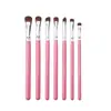 Set de 7 Brochas para Maquillaje de Ojos con Pelo de Caballo para Sombras de Ojos Ahumados, Empaque en Bolsa de PVC, Suministro Directo del Fabricante, Nuevo Producto Más Vendido