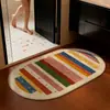 Tapete de Chão de Linho Retrô Americano Absorvente de Água Antiderrapante Resistente ao Desgaste Tapete para Pés Sala de Estar Banheiro Quarto Entrada Tapete de Chão Venda por Atacado