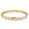 Artículo de Moda Plata de Ley S925 Superventas Transfronterizo Incrustado con Moissanita de 5.0mm Pulsera Tenis Versátil para Compromiso y Boda