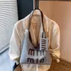 Bolso de Hombro Personalizado, Hermoso y de Moda 2025 Nuevo Estilo Casual Retro Bolsa de Gran Capacidad Bolso Cruzado Tote con Letras para Mujer