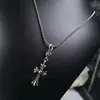 Collar Cruzado de Marca de Moda Hip-hop Nightclub Clásico CH Cadena Hecha a Mano Regalo de San Valentín Joyería Retro de Imitación Plata Cadena Colgante