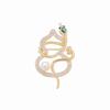 Design Sense Broche de cabaça em forma de cobra, feminino de alta qualidade, broche criativo com fivela anti-luz, acessórios elegantes e modernos para corpete
