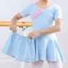 Disfraces de Danza para Niños con Botones, Vestido de Ballet para Niñas, Atuendo de Performance Étnico, Atuendo de Práctica, Conjunto de Dos Piezas Estilo Étnico con Lazo