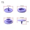 Spot de fábrica T09T3T5T8 botão de pressão de plástico e aço pasta para roupas de bebê botão de pressão de plástico cor resina