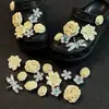 Diapositivas para Zuecos Estilo Nuevo Corazón Dulce Rosa Cereza Hebilla de Zapato de Perla Resistente Moda Accesorios Desmontables DIY