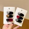Pinza para Flequillo Afelpada con Forma de Corazón Pasador Lateral Pinza de Pato Simple Pasador Lateral Nuevo Accesorio para el Cabello de Niña Otoño/Invierno