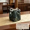 Brocado de canción nuevo diseño, bolsa de almacenamiento creativa hecha a mano anti-caída para juego de té, organizador de juego de té retro de nuevo estilo chino, bolsa de tela para taza de té