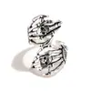 Anillo de moda retro punk para hombre transfronterizo europeo y americano diseño tótem personalidad exagerada hip hop calavera anillo para hombre