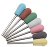 Cabezal de Lijado de Silicona para Manicura, Moldeado de Uñas, Eliminación de Cutículas, Cabezal de Lijado de Goma para Manicura, Broca para Uñas, Pulido, Cabezal de Lijado de Silicona para Manicura