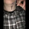 Collar Cruz Hip-hop Cuadrado Simple Europeo y Americano Transfronterizo Punk Personalidad Colgante Masculino Pareja Accesorios Femeninos Moderno Combinable