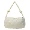Bolsa Tote de Lona Grande Capacidade para o Dia a Dia 2024 Nova Personalizada Plissada Bolsa Nuvem Fashion Casual Leve Bolsa Transversal