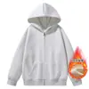 Sudadera Gris con Capucha y Cremallera, Cárdigan de Algodón Holgado para Otoño e Invierno, Sudadera Casual con Bolsillo Canguro, Forro Polar, Versátil y a la Moda
