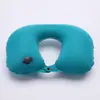 Almohada Inflable Esencial de Viaje: Almohada de Cuello en Forma de U Flotada, Almohada de Cuello Portátil para Avión, Almohada Inflable Plegable a Presión