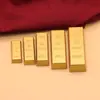 Barra de oro de latón imitación barra de oro de marea nacional barra de oro de arena sólida decoración de barra de oro regalo de apertura de empresa venta al por mayor