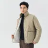 Ropa Nueva de Algodón para Hombre al por Mayor Ropa de Algodón Otoño Invierno Tops Manga Larga Cuello Alto Solapa Ligera Más Terciopelo Ropa de Algodón para Estudiante 2799