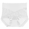 Pantaletas de Encaje con Parches de Seda de Hielo de Talle Alto para Mujer, Delgadas y de Alta Elasticidad, Control de Abdomen, Bordes Sin Costuras, Bragas Moldeadoras para Dama