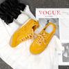 Zapatos de Entrenamiento Moral de Cuero Genuino Personalizados con Suela Suave de Seda para Mujer, Nuevas Zapatillas Deportivas Casuales para Mujer, Zapatos Versátiles Forrest Gump para Mujer a Juego de Colores