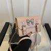 Lindo bolso Cambridge con lazo para niña, bolso de mensajero de moda femenina de primavera y verano 2024, bolso de hombro mensajero para ir al trabajo
