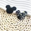 Accesorios para el cabello de moda con purpurina acrílica de dibujos animados lindo Mickey, llavero colgante, accesorios para manualidades, venta al por mayor