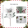 Cortes de flor de Pascua navideña transfronterizos de Amazon en blanco y rojo, flores navideñas artificiales, accesorios de decoración para árbol de Navidad