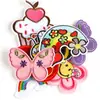 Bordado de computadora logo accesorios para ropa accesorios DIY parches pegatinas bordado caricatura arcoíris Cereza mariposa insignia pegatinas de tela
