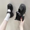 Zapatos Mary Jane de suela gruesa para mujer, novedad de verano 2024, estilo vintage de tacón grueso de una sola capa, estilo británico, combinables, informales, pequeños, de cuero para mujer.