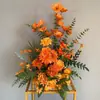 Pasillo de Flores para Boda Estilo Bosque, Rincón de Flores, Flores Colgantes, Arreglo Floral de Piso, Decoración de Fondo, Arte Floral para Boda en Césped al Aire Libre