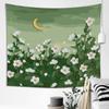 Tecido de Fundo Decorativo para Quarto Arte Curativa Estilo Ins Nórdico Pintura Texturizada Estilo Japonês Tecido Fresco para Pendurar na Cabeceira