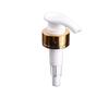 Cabezal de Bomba de Loción Dorado 33/410 Rellenable para Viaje Artículos de Tocador Óxido de Aluminio Plástico Cosmético Cabezal de Bomba Fábrica al por Mayor