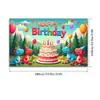Serie de telones de fondo de cumpleaños temáticos de dinosaurios más vendidos de Temu transfronterizos, con diseños de dinosaurios de dibujos animados impresos en alta definición para decoraciones de fiesta