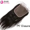 Pieza de cabello 7x7 Comercio exterior europeo y americano Accesorios de cabello natural Cierre de cabello 7*7 liso onda corporal