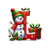 Novo Carro Pendurado Árvore de Natal Plana Transfronteiriça Feriado Carta de Natal 26 Pingente Decorativo Decoração de Boneco de Neve Acrílico