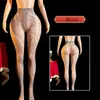 Meias-calças Europeias e Americanas Sexy com Tiras Vazadas Padrão Denso Venda Quente Transfronteiriça Meias Arrastão Meias Fio Dental Lingerie Meias de Seda WK102