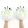 Guantes de Garra Peluda Medio Dedo Estilo Kig Bb Llamados Guantes de Chica Gato Peludo Disfraz Peludo de Felpa Cosplay