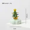 Regalo Creativo de Navidad: Árbol de Navidad Mini Glaseado Zibo Artesanía de Vidrio Giratorio al por Mayor