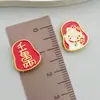 Lingote de Carácter de la Fortuna Chapado en Oro Moneda de Cobre Cuentas Espaciadoras Cordón para Pulsera DIY Cordón para Collar Hilo Rojo Material de Aleación Accesorios Componentes de Joyería