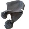 Touca/Boniu ~ Lã Loop 100% lã Bola Balaclava Rosto Feminino Pequeno Quente Chapéu Tricotado