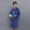 Nueva Bata de Baño Otoño e Invierno de Manga Larga que No Suelta Pelusa Absorbente de Agua Secado Rápido Bata de Baño para Hombre Estilo Toalla de Baño Bata de Baño para Hombre