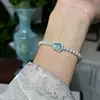 Explosiones jade azul natural calabaza Fulu accesorios plata S925 accesorios de agujero pasante cuentas para joyería hecha a mano DIY