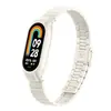Adecuado para Correa Xiaomi Mi Band 8, Pulsera Estilo Hebilla de Eslabones de Bambú de Acero Inoxidable, Caja de Metal, Correa Xiaomi Mi Band 7