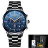Nuevo reloj de cuarzo deportivo LIGE 9877 para hombre, con personalidad, tendencia de moda, para ocio, resistente al agua, con diseño lunar y diseño de negocios.