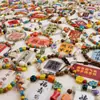 Pulsera de cerámica de Jingdezhen, nueva y que no se decolora, para estudiantes mujeres, pulsera de cuentas de estilo antiguo, pulsera de cerámica fresca y moderna