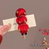 Pinza para el Cabello de Bola de Pelo con Lentejuelas y Espino Confitado, Estilo Chino Nuevo, Moda y Sencilla, Pinza de Pato de Nicho, Versátil, Personalizada, Accesorio para el Cabello de Alta Gama