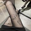 Medias de Pintura de Deseo Otoño Delgadas para Mujer Comprimidas Sexy de Una Pieza Lunares Seda Negra Anti-Desgarro Talla Grande Blancas Medias Desgarradas a Mano