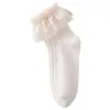 Meias infantis para o verão, meias de renda respiráveis em rede para dança, alta elasticidade, não restritivas, meias até a panturrilha para bebês e crianças pequenas