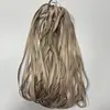 Tira de borda em couro PU tira de pressão de couro cordão de couro fita trançada cordão plano composto de couro têxtil de borda dobrada e acessórios para vestuário