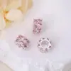Cor Dourada 14K Cristal Zircônia Grande Furo Conservador de Cor com Contas Contas Cilindro Contas Espaçadoras Pulseira Colar DIY Acessórios de Joias